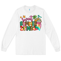 White sweet summer time iced coffee Long Sleeve Tee - Jasminsmagicworld