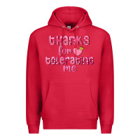 Cardinal Thanks for tolerating me Valentine's Day Premium Hoodie - FaDigitalArtStudio