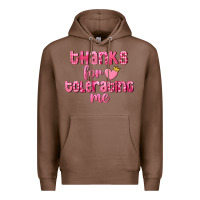 Chestnut Thanks for tolerating me Valentine's Day Premium Hoodie - FaDigitalArtStudio