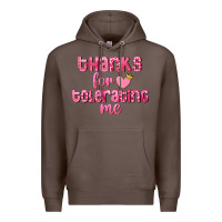 Coffee Thanks for tolerating me Valentine's Day Premium Hoodie - FaDigitalArtStudio