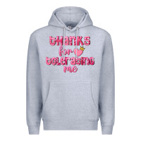Heather Grey Thanks for tolerating me Valentine's Day Premium Hoodie - FaDigitalArtStudio