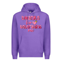Purple Thanks for tolerating me Valentine's Day Premium Hoodie - FaDigitalArtStudio