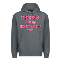 Rock Thanks for tolerating me Valentine's Day Premium Hoodie - FaDigitalArtStudio