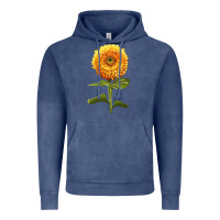 Vintage Denim Gummy Bear Sunflower Vintage Hoodie - LillyAllenDesigns