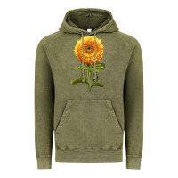 Vintage Olive Gummy Bear Sunflower Vintage Hoodie - LillyAllenDesigns