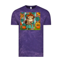Cloud Purple Western Fall Cow Vintage Tee - LillyAllenDesigns