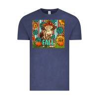 Vintage Denim Western Fall Cow Vintage Tee - LillyAllenDesigns