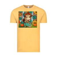 Vintage Mustard Western Fall Cow Vintage Tee - LillyAllenDesigns