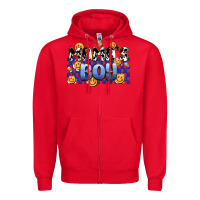 Red mama's boy olivia Zipper Hoodie - OliviaCreatesArt