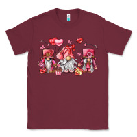 Burgundy valentine's day gnomes Classic Tee - LillyAllenDesigns
