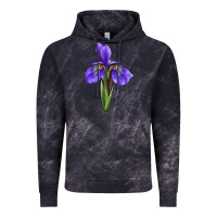 Cloud Black Iris Flower Vintage Hoodie - LillyAllenDesigns