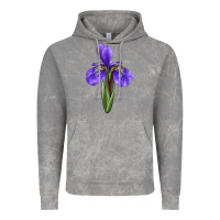 Cloud Rock Iris Flower Vintage Hoodie - LillyAllenDesigns