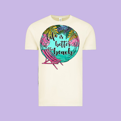 Life Is Better At The Beach Vintage Tee Designed By Jahusdesignshop