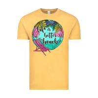 Vintage Mustard life is better at the beach Vintage Tee - JahusDesignShop