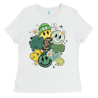 St Patricks Day Green Smile Ladies Tee | Teevron