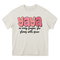 Cream yaya in every season, she shines with grace Heavy Core Tee - MaliasSmallBusiness