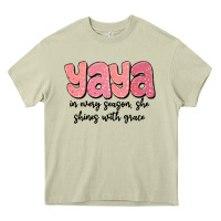 Mossy yaya in every season, she shines with grace Heavy Core Tee - MaliasSmallBusiness