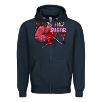 Navy lips like sugar olivia Zipper Hoodie - OliviaCreatesArt