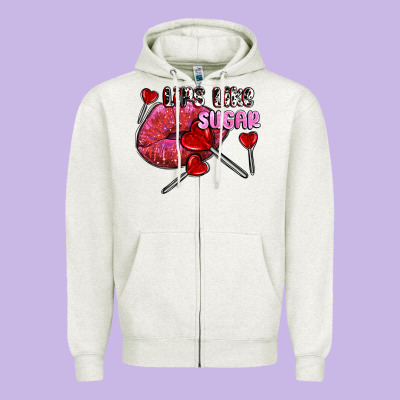 Lips Like Sugar Olivia Zipper Hoodie Designed By Oliviacreatesart