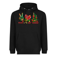 Black Peace Love Nutcrackers Heavyweight Hoodie - BundleAndBundleShop