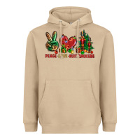 Mushroom Peace Love Nutcrackers Heavyweight Hoodie - BundleAndBundleShop