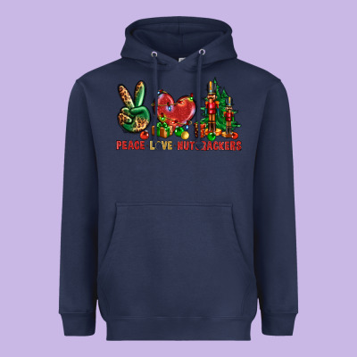 Peace Love Nutcrackers Heavyweight Hoodie Designed By Bundleandbundleshop
