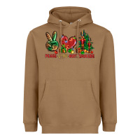Toasted Coconut Peace Love Nutcrackers Heavyweight Hoodie - BundleAndBundleShop