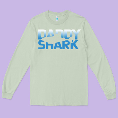 Daddy Shark Long Sleeve Tee Designed By Bettercallsaul