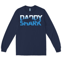 Navy Daddy Shark Long Sleeve Tee - Bettercallsaul