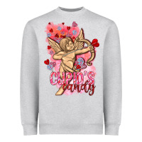 Heather Grey Cupids candy with candies Valentine's Day Heavyweight Sweatshirt - HowdyJamesFarm