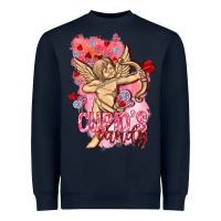 Navy Cupids candy with candies Valentine's Day Heavyweight Sweatshirt - HowdyJamesFarm