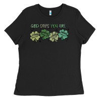 Black god says i am patrick's day Ladies Tee - MaliasSmallBusiness