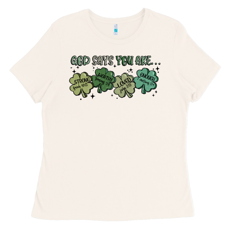 God Says I Am Patrick's Day Ladies Tee by MaliasSmallBusiness | Teevron