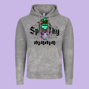 Spooky Mama Skull Vintage Hoodie Designed By Ranaportraitstore