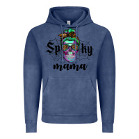 Vintage Denim spooky mama skull Vintage Hoodie - RanaPortraitStore
