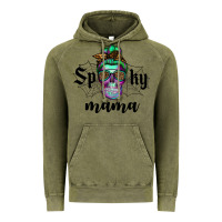 Vintage Olive spooky mama skull Vintage Hoodie - RanaPortraitStore
