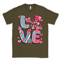 Army Green love with gnome Classic Tee - LillyAllenDesigns