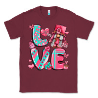 Burgundy love with gnome Classic Tee - LillyAllenDesigns