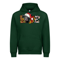 Forest Green love christmas black angus Urban Hoodie - LillyAllenDesigns