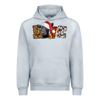 Heather Grey love christmas black angus Urban Hoodie - LillyAllenDesigns