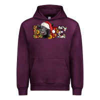Mauve Wine love christmas black angus Urban Hoodie - LillyAllenDesigns