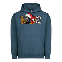 Pigment Midnight Navy love christmas black angus Urban Hoodie - LillyAllenDesigns