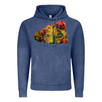 Vintage Denim Gymnocalycium Variegated Cactus Vintage Hoodie - LillyAllenDesigns