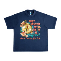 Navy just because my path is different Urban Heavy Tee - Artiststas
