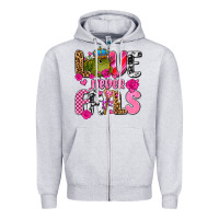 Heather Grey love never fails with prince frog  olivia Zipper Hoodie - OliviaCreatesArt