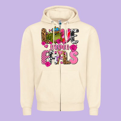 Love Never Fails With Prince Frog  Olivia Zipper Hoodie Designed By Oliviacreatesart