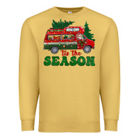 Antique Gold christmas 'tis the season Premium Sweatshirt - BundleAndBundleShop