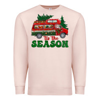 Pale Pink christmas 'tis the season Premium Sweatshirt - BundleAndBundleShop