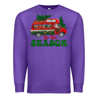 Purple christmas 'tis the season Premium Sweatshirt - BundleAndBundleShop