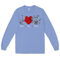 Colony Blue Peace Love Paws Long Sleeve Tee - Bettercallsaul